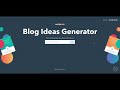 Hubspot Idea Generator