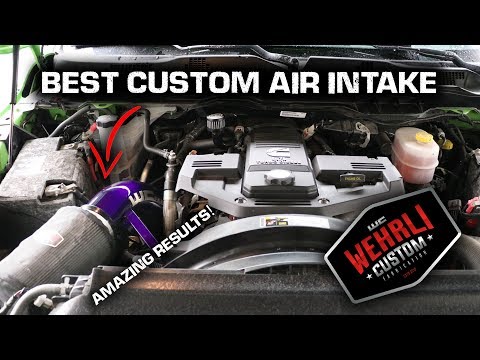 POWDER COATED Cummins 4” Air Intake W/ CCV REROUTE!! *AWESOME*