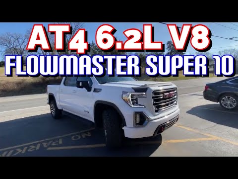 2021 GMC Sierra AT4 6.2L V8 DUAL EXHAUST w/ FLOWMASTER SUPER 10!