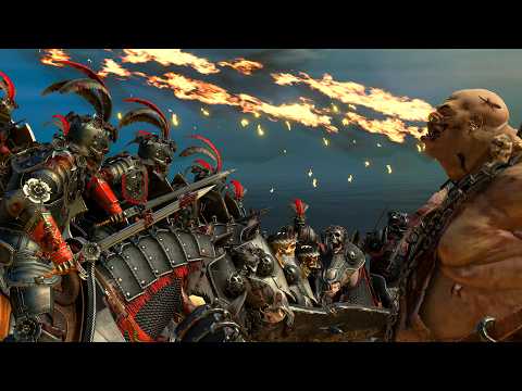 Ogre Kingdoms & Greenskins VS Dwarfs & Empire - Warhammer Battles