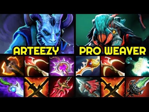ARTEEZY Intense Top Rank Game — 6 Slotted Riki vs Rapier Weaver 7.28 Dota 2