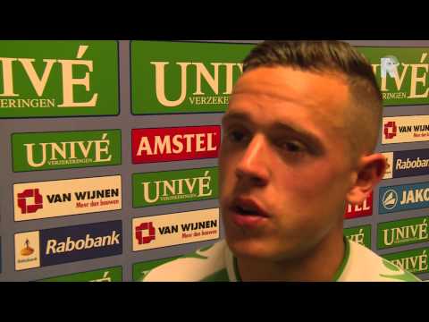 Giovanni Korte na afloop van sc Heerenveen - FC Dordrecht