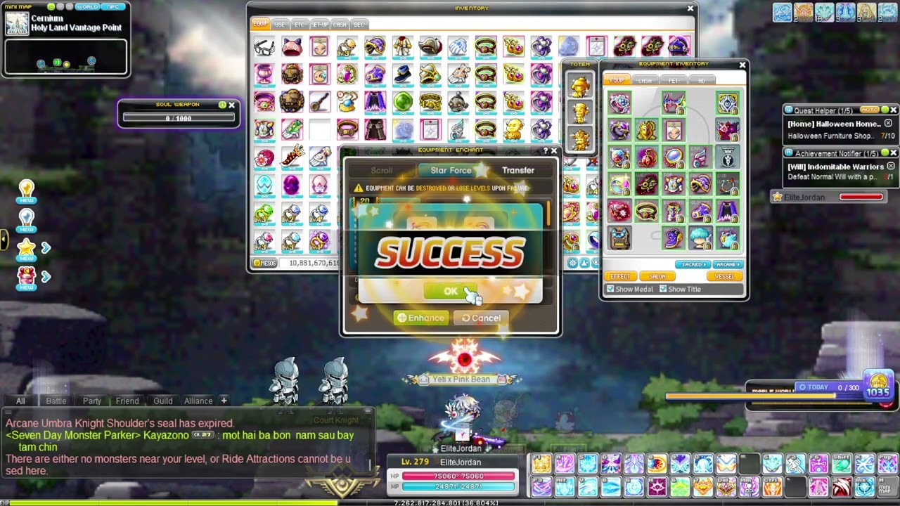 Maplestory Starforcing Arcane Shoulder