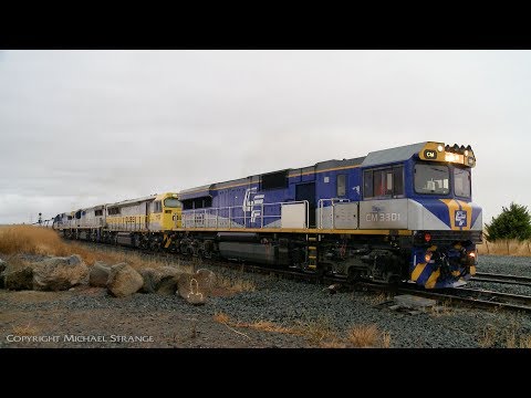 1AQ1 QUBE Grain Train Departs Gheringhap - PoathTV Australian Railways