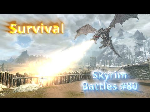 Skyrim Battles - Survival - Miraak & The Ebony Warrior vs. Dragons