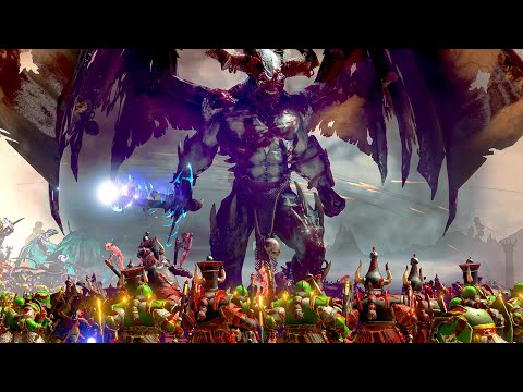 CHAOS DWARFS vs DAEMONS OF CHAOS - TotalWar Warhammer 3 movie battle