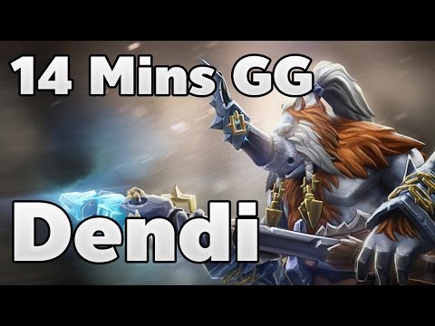 14 Mins GG Dendi Pro Magnus Mid Ranked Match - Dota 2 RedArchon