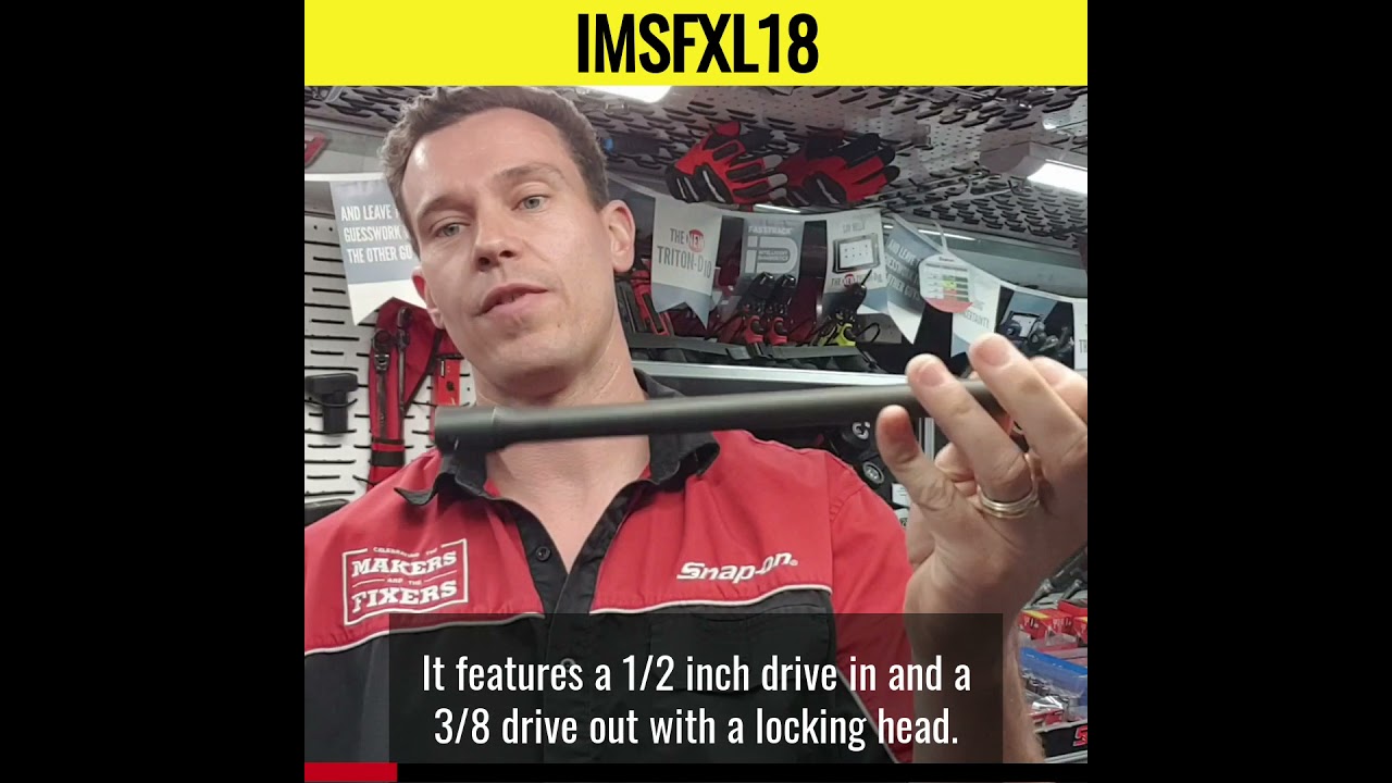 The Locking Extension has a 1/2 dr Input with a 3/8 dr Output. Never drop a socket again.