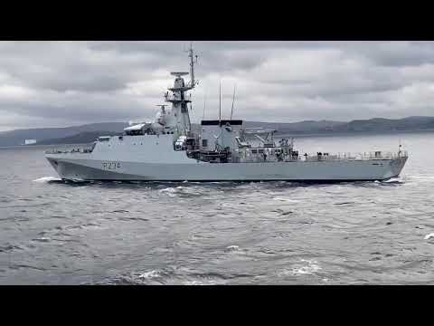 HMS Spey conducts initial sea trials on the Clyde
