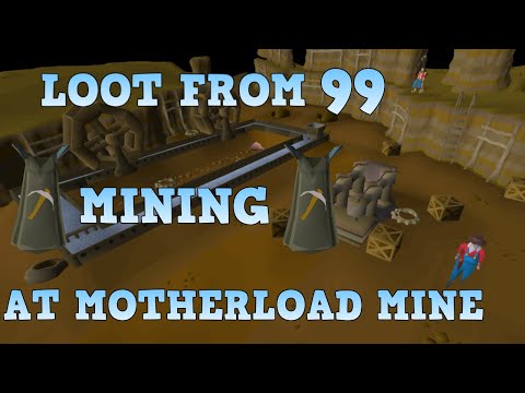 Loot from 99 Mining at Motherload Mine MLM - Gem Bag opening