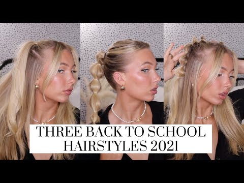 Back to school hairstyles 2021- pigtails, bubble...