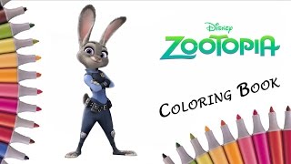 Disney Zootopia Coloring Book | Judy Hopps Coloring Page | Speed Coloring