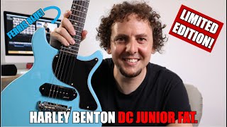 Video thumbnail for Harley Benton DC Junior Fat in Ferris Blue | First Look Review and Demo! by Rich. Words. Music.