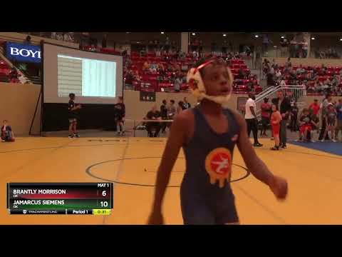 93 Lbs Round 3 - Brantly Morrison, OK Vs JaMarcus Siemens, OK B183