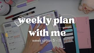 1/5-11 hobonichi plan with me | trying to get things done when sick | weeks & cousin | weekly set-up