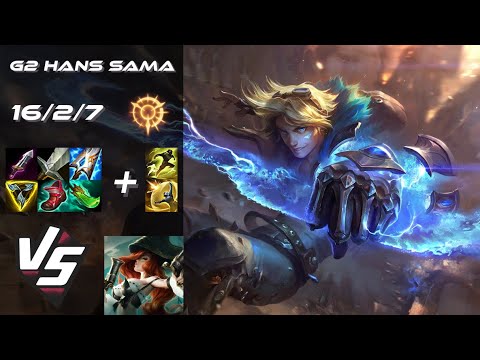 G2 Esports Hans Sama BOTTOM Ezreal vs Miss Fortune [PENTAKILL] - EU Challenger Patch 25.S1.3