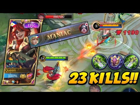 23 KILLS without Death + MANIAC!! LAYLA CORE IS A MONSTER! | Build Top 1 Global Layla