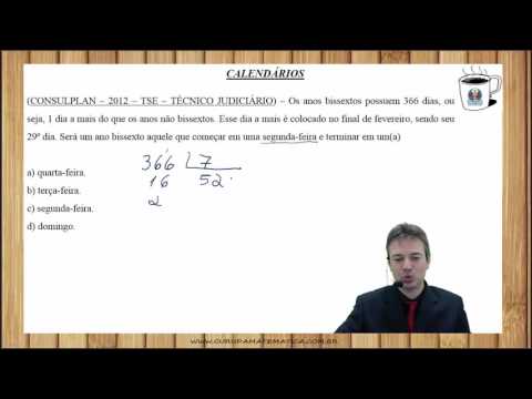 0880 - CONSULPLAN - 2012 - TSE - CALENDÁRIOS (www.gurudamatematica.com.br)