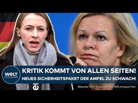AMPEL-KOALITION: Heftige Kritik vom Richterbund und der Opposition - Sicherheitspaket völlig schwach