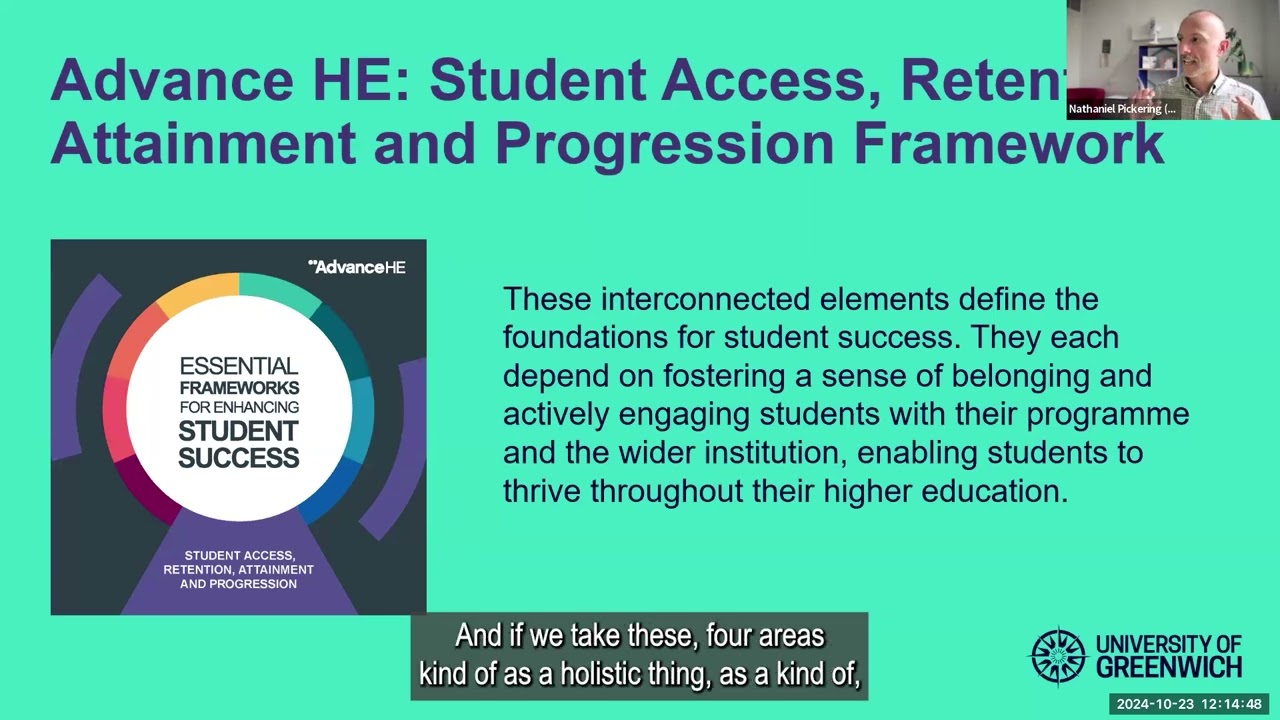 Webinar - Using the Framework for Student Access, Retention, Attainment and Progression - 23.10.24