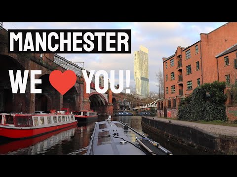 52. MANCHESTER by NARROWBOAT. Waters Meeting Bridge to Castlefield & the Ashton Canal.
