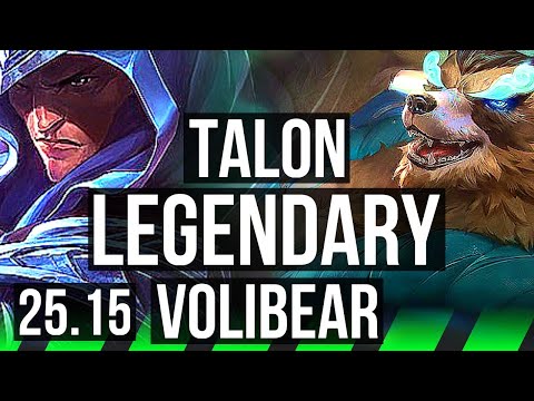 TALON vs VOLIBEAR (JGL) | 12/3/11, Legendary, 700+ games | EUW Master | 25.15