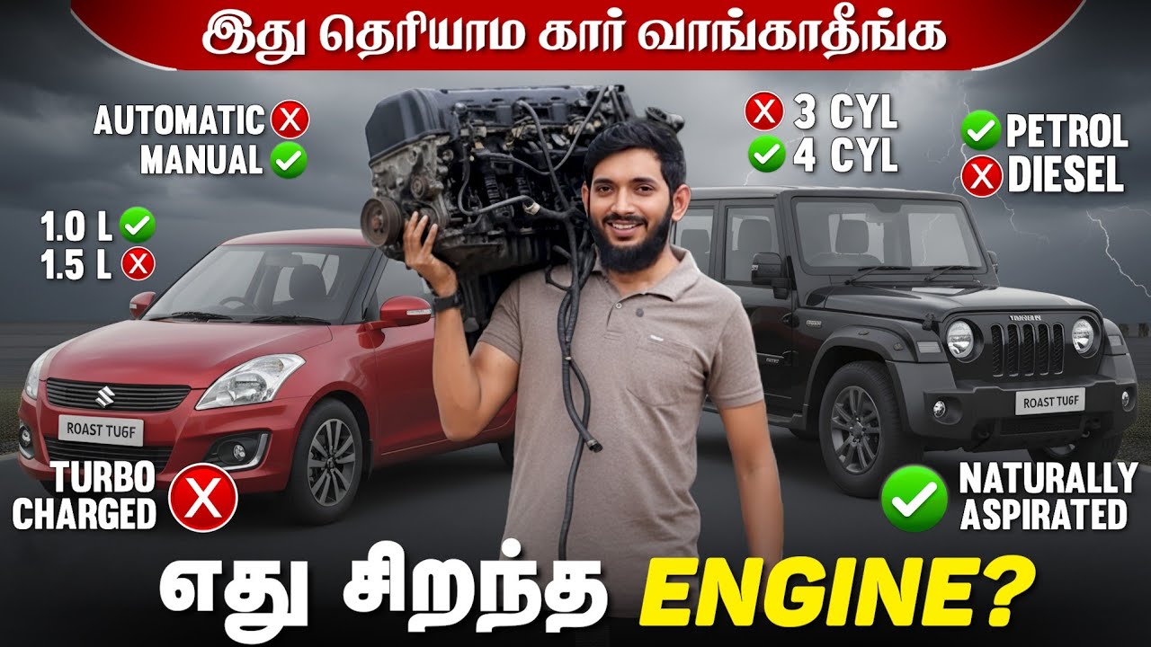 COMPLETE CAR ENGINE GUIDE, கார் வாங்கும் போது இத கட்டாயம் தெரிஞ்சுக்