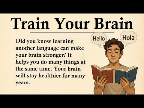 The benefits of a bilingual brain || 🧠🗣️Learn English Through Story Level 3 || Graded Reader 🎧