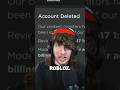 ROBLOX BANNED MY ACCOUNT Roblox Shorts