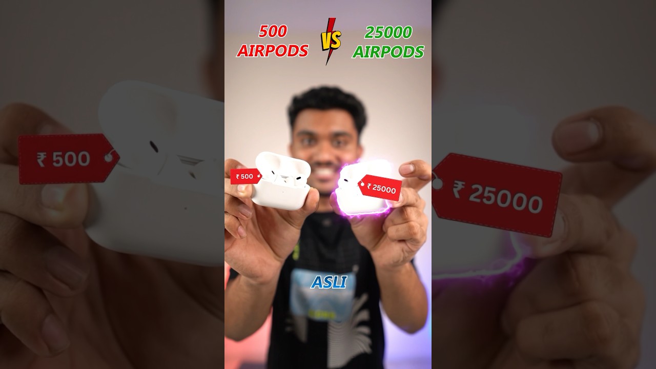 ₹500 Airpods vs ₹25,000 Airpods! #shorts