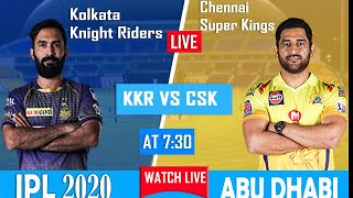 LIVE Cricket Scorecard KKR vs CSK IPL 2020 - 21th Match |Kolkata Knight Riders-Chennai Super Kings