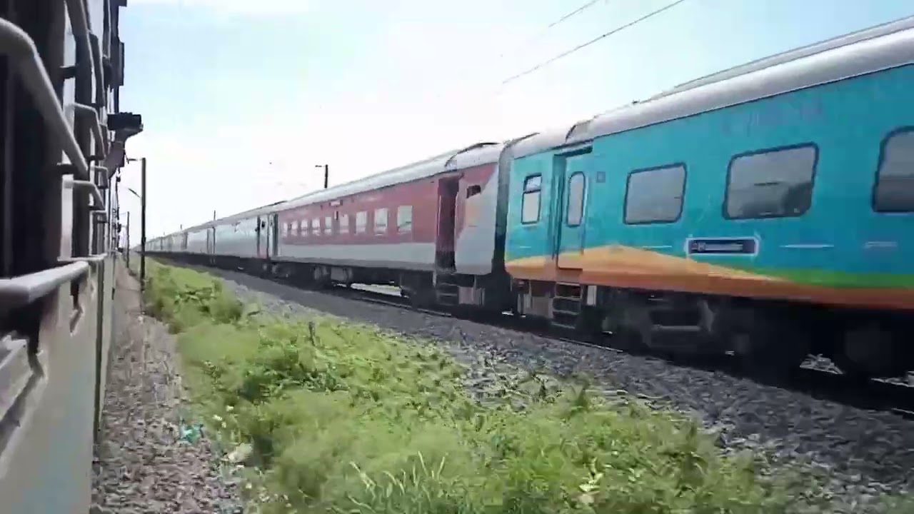 Watch video Vijayawada to Eluru full train journey Mumbai-Kakinada express LHB slr guard coach journey Now Vijayawada to Eluru full train journey Mumbai-Kakinada express LHB slr guard coach journey