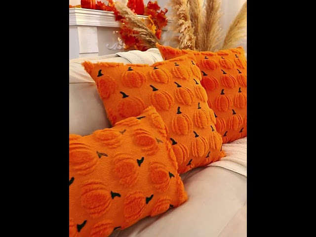 Vídeo relacionado con Pzuryhg Halloween Pillow Covers | Fall Pillow Case | Pumpkin Pillow Cover | Soft Autumn Cushion Covers, Bedrooms Pillows Cover, Autumn Themed Pillows Cover, Halloween Decor Pillows