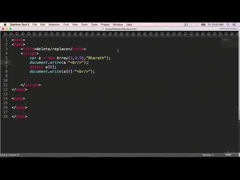 Javascript Arrays Delete And Replace Functions