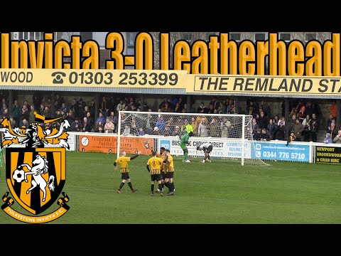 Highlights | Folkestone Invicta 3-0 Leatherhead | Pitching In Isthmian Premier Division | 3/1/22