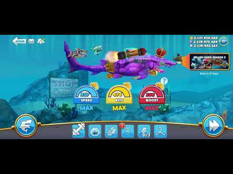 the return of the dark magic shark!!!! hungry shark world