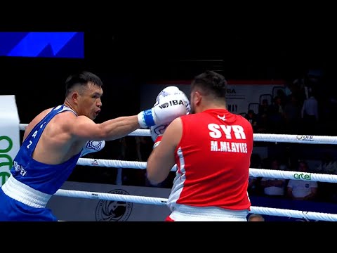 R16 (92+KG) MLAIYES MOHAMMAD (SYR) vs KUNKABAYEV KAMSHYBEK (KAZ) | IBA World Championships 2023