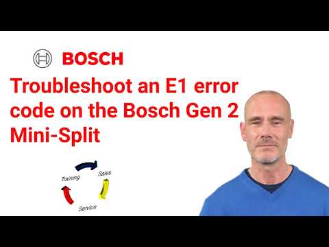 Troubleshoot an E1 error code on the Bosch Generation 2 Mini-Split
