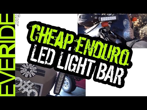 Cheap Enduro & Dual Sport LED Headlight Light Bar Mod - Review & Details o#o