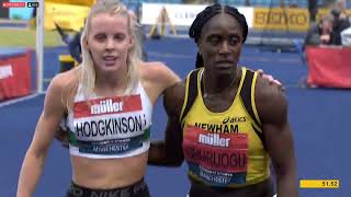 W400m. Heat 1. Ohuruogu/ Keely Hodgkinson. UK Athletics Championships 2022