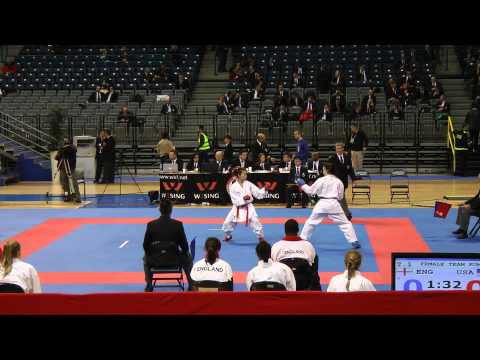 WKF 2010-10-29 Female Team USA [2] - ENG [0] Part 1.MTS