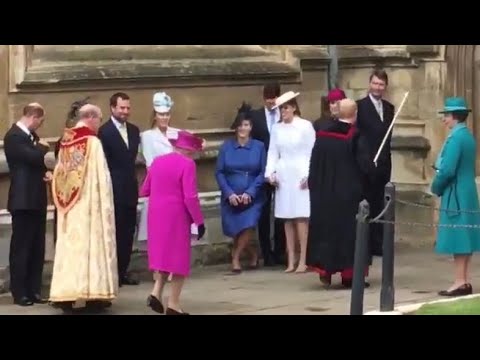 The Queen & British Royal Family ALL MOMENTS Entrance/Exit Easter Sunday Service 2018