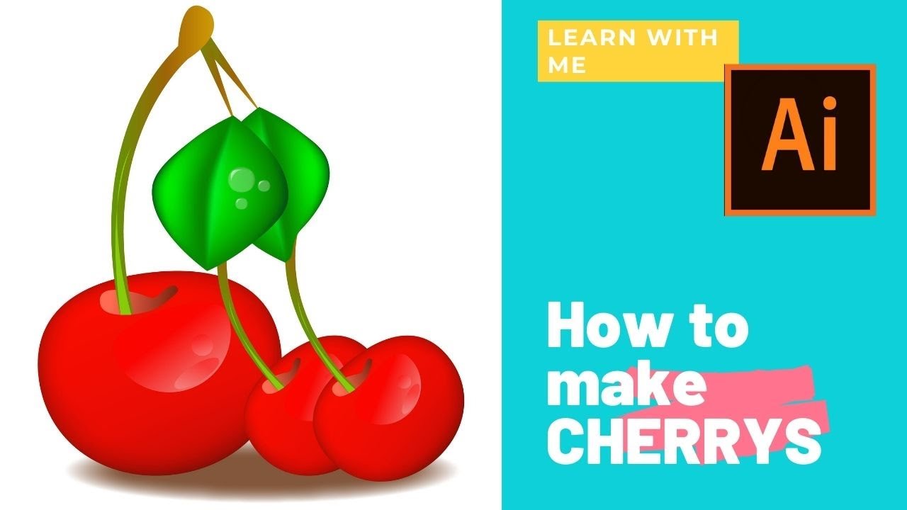 vector illustration - Fruit / cherry illustration tutorial - adobe illustrator #vectorillustration