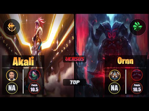 Impact AKALI (Top) [Conqueror] VS ORNN - Challenger NA Patch 10.5