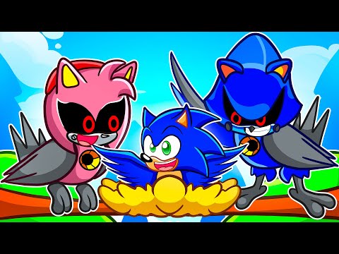 Adoptado por una FAMILIA de PÁJAROS METAL SONIC en Roblox!