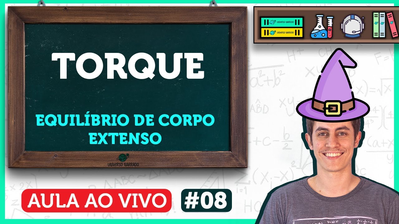 Equilíbrio de Corpo Extenso: TORQUE | Aula de Física | LIVE008