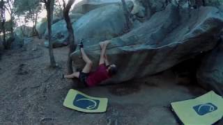 Video thumbnail of The roof Extended, 6a. Can Boquet