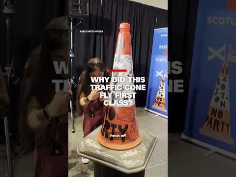 Why did this traffic cone fly first class?