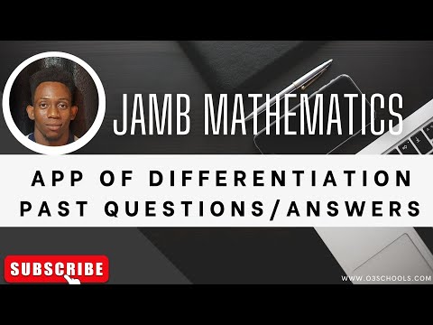 JAMB Mathematics 2026 EP 32 - Application of Differentiation + Likely Exam Questions & Solutions