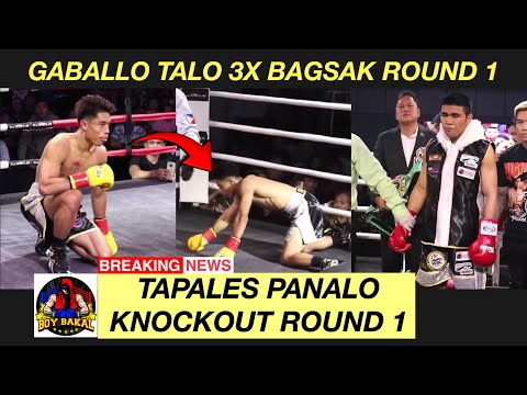 Breaking: Reymart Gaballo Talo 3X Bumagsak Round 1 | Marlon Tapales Panalo Knockout 3X Bumagsak